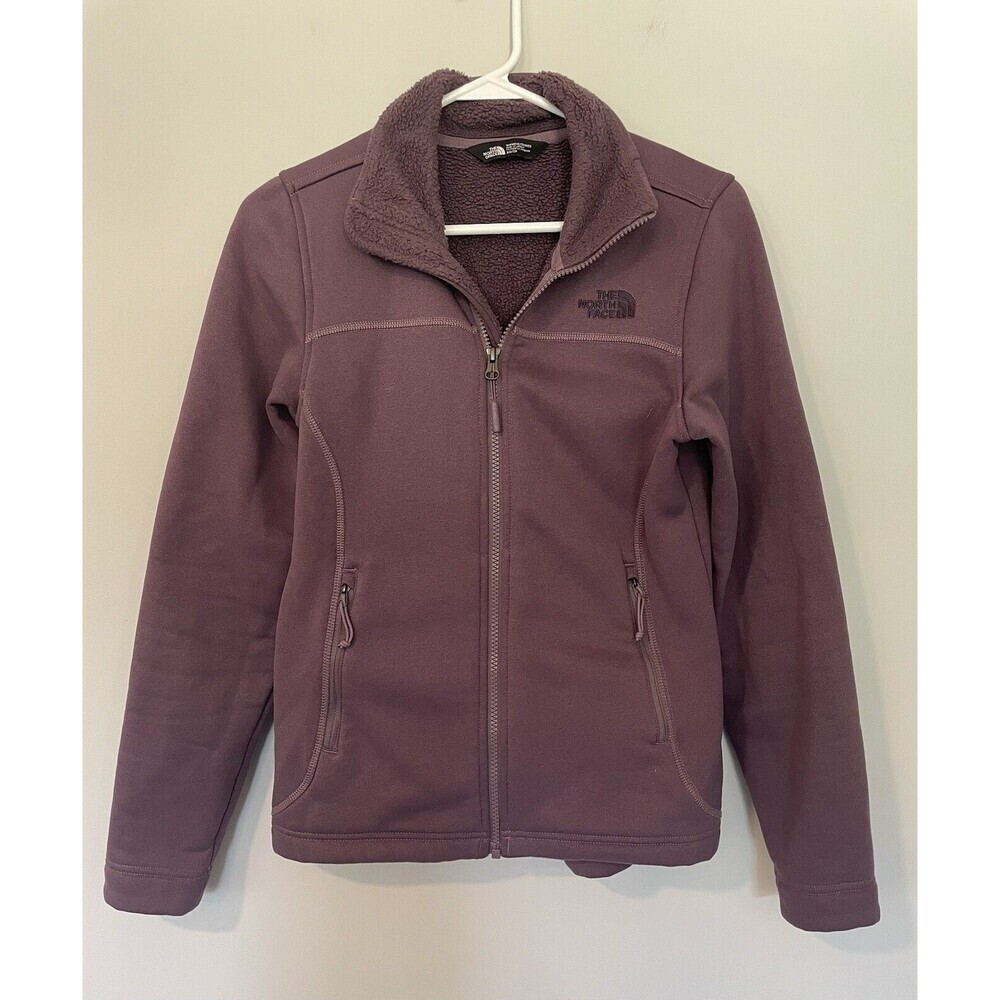 North Face Jacket Womens XS Full‎ Zip Long Sleeve Outdoors Purple Fleece Soft